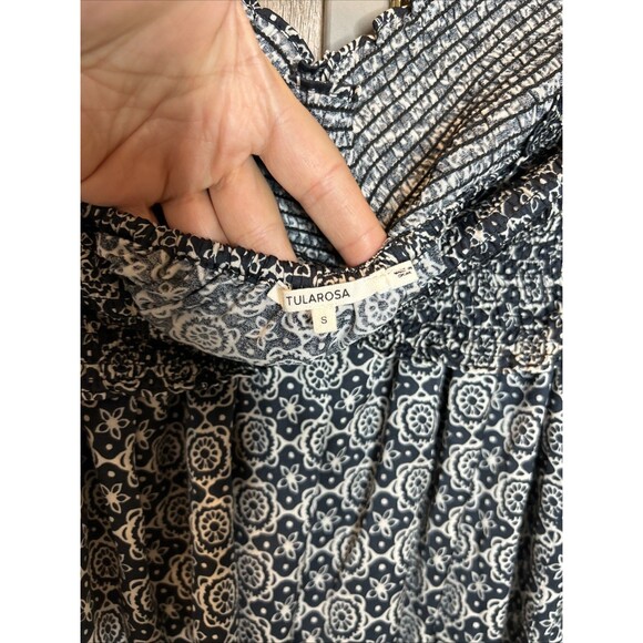 Tularosa Mini Dress Off The Shoulders Satin Black and White Size S - Picture 6 of 8